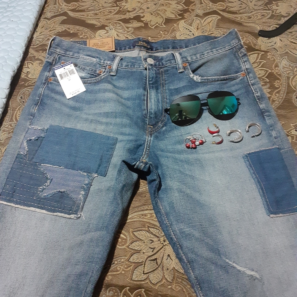 NWT $199 Ralph Lauren Waverly Jeans Straight Crop w/Jewelry